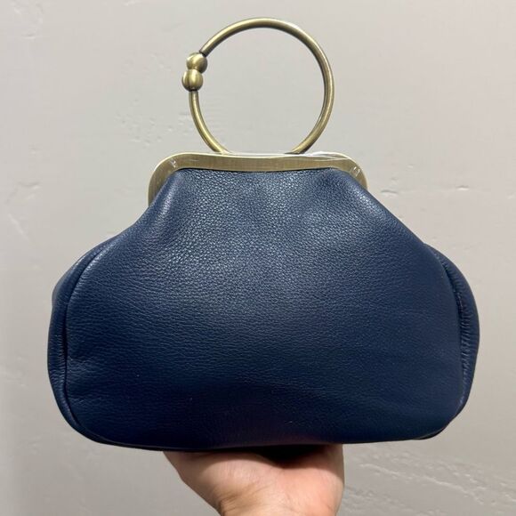 Unique Style Handmade Genuine Pebble Leather Top Handle Kiss-lock Bag/Crossbody - Picture 8 of 14